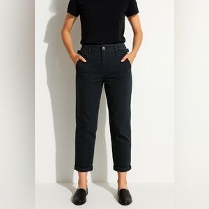 Rowan Women's Jalen Utility Trouser Straight Leg Cropped Pants Washed Black NWOT